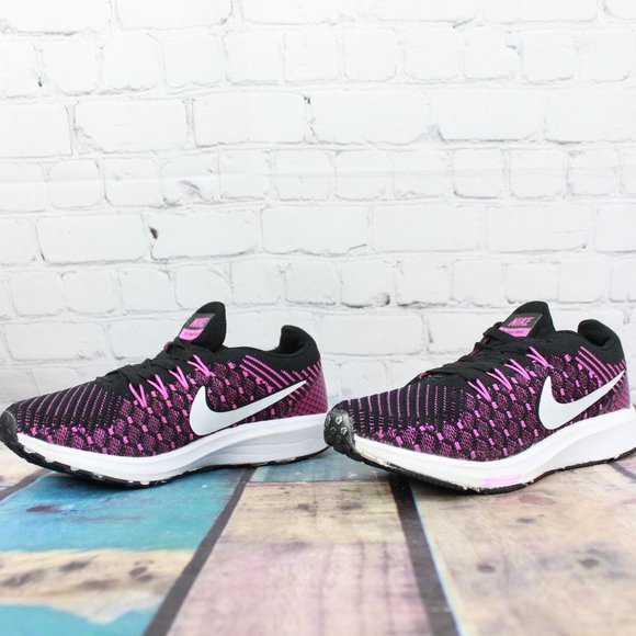 Nike Flynknit Max Purple Black Mesh Running Shoes Sneakers Size US 7 - Picture 2 of 9